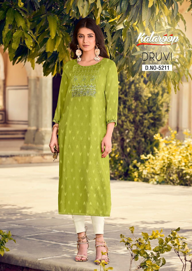 Druvi By Kalaroop Fancy Embroidery Designer Kurtis Wholesale Clothing Suppliers In India
